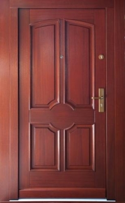 Drzwi zewnętrzne mahoń